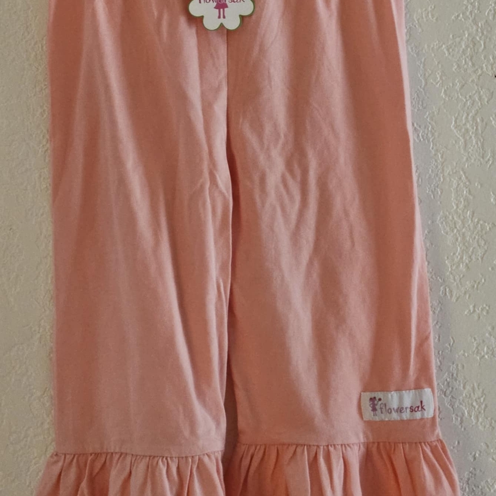 Peach Ruffle Pants